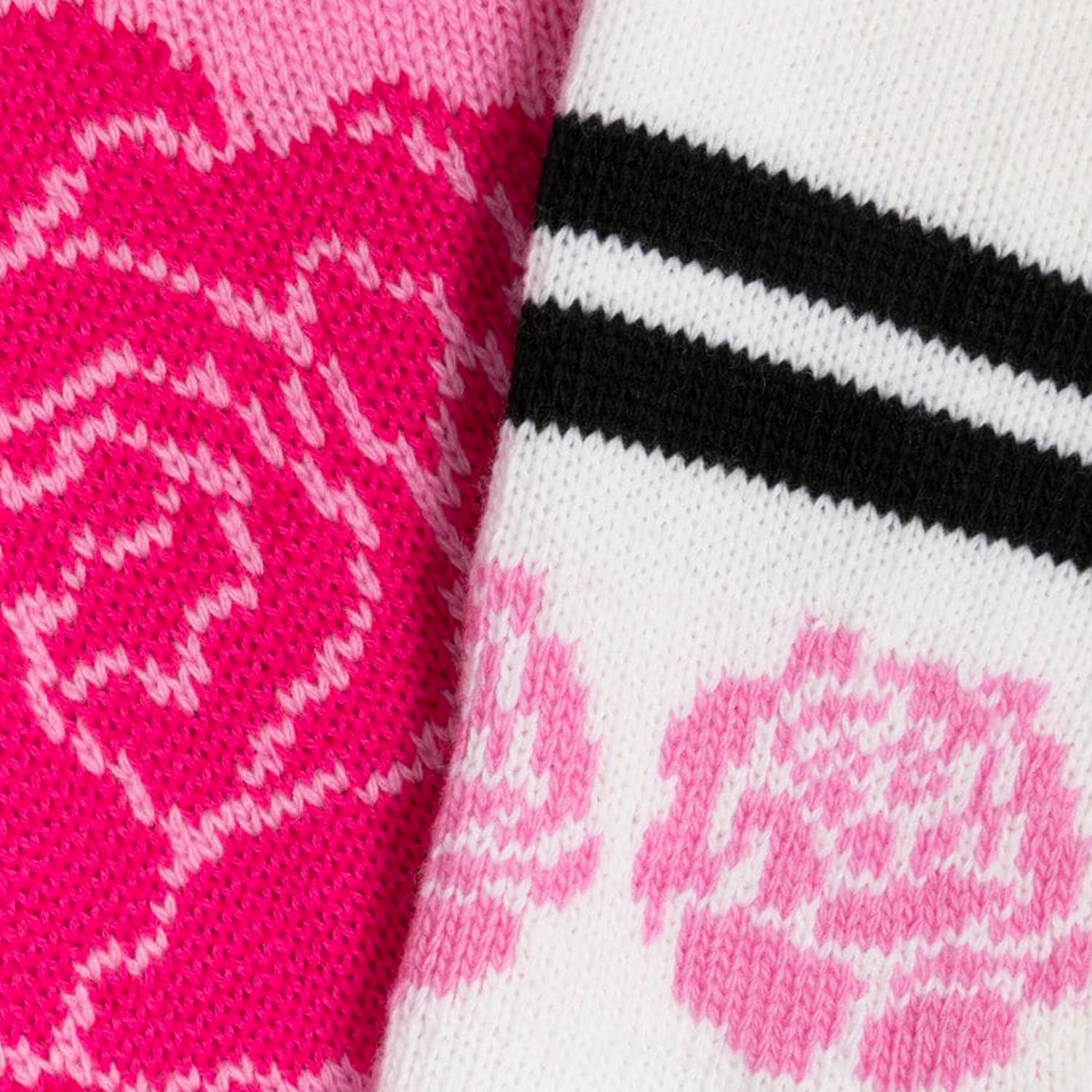 Maglione Monnalisa rosa e fucsia con maniche panna - annameglio.com abbigliamento moda