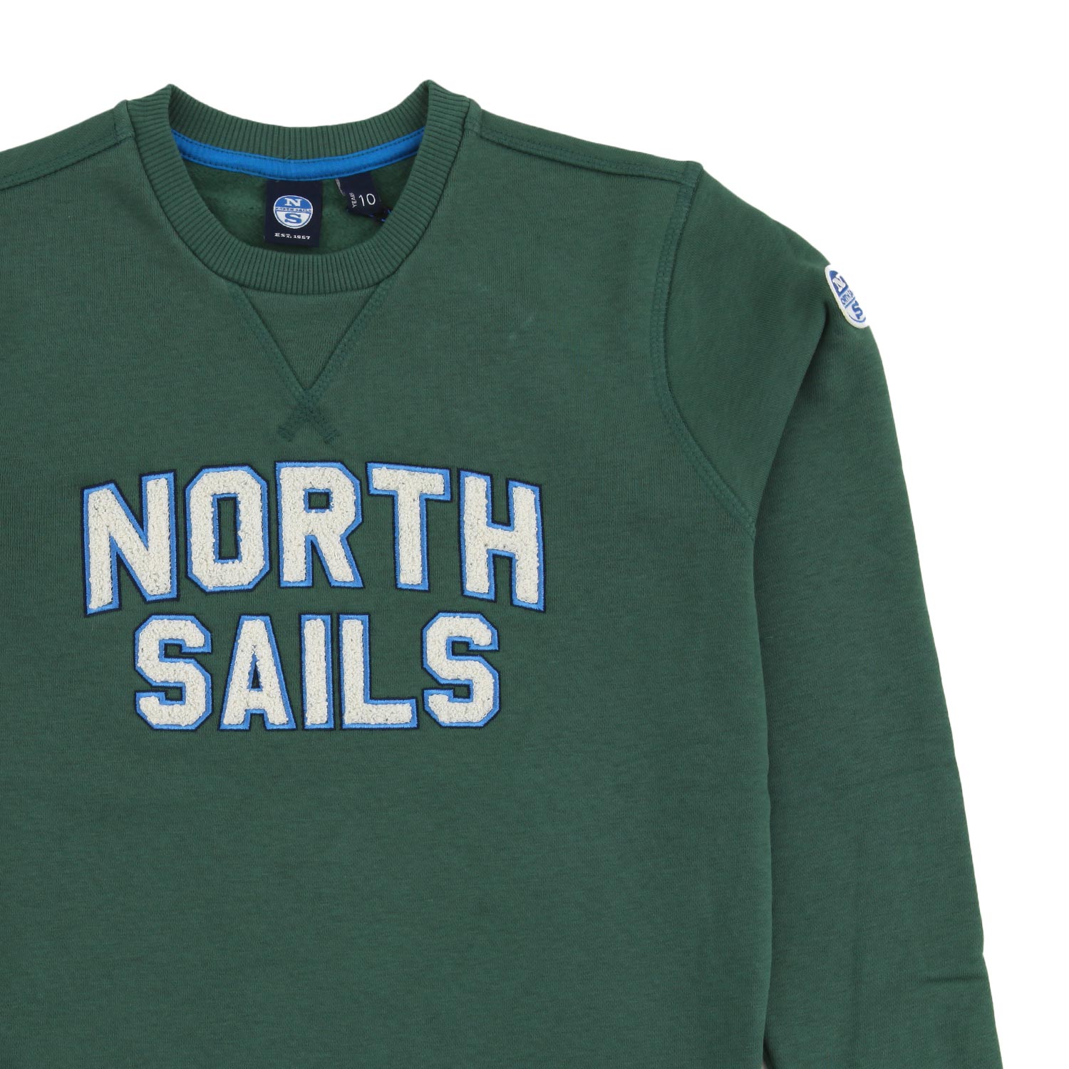 Felpa verde con lettering in spugna - annameglio.com abbigliamento moda