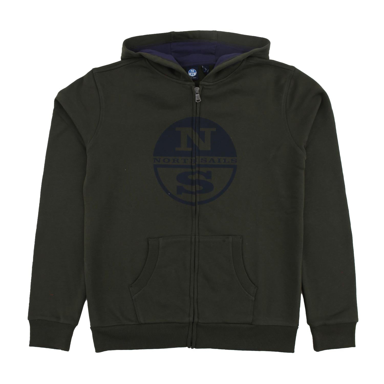 Maglia full-zip verde con logo a contrasto - annameglio.com abbigliamento moda