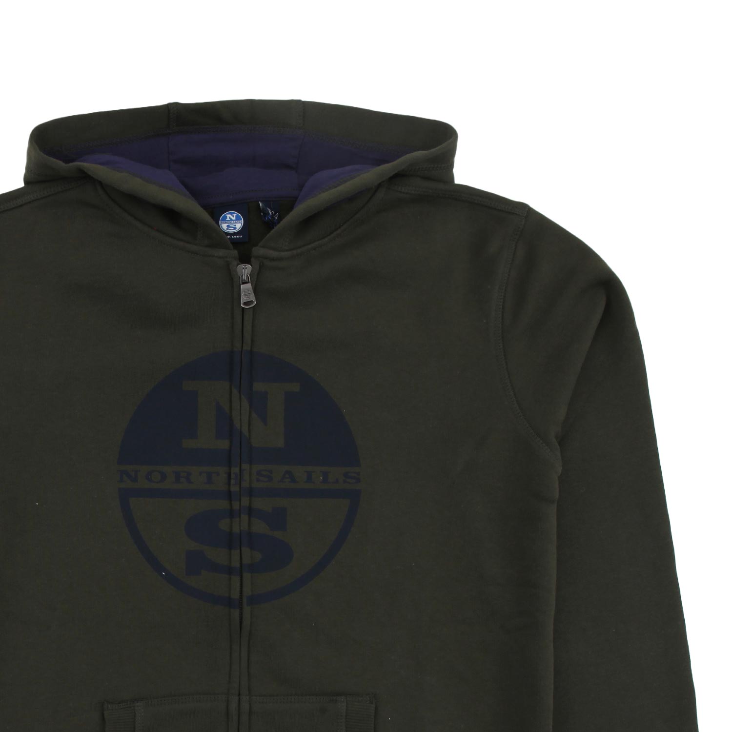 Maglia full-zip verde con logo a contrasto - annameglio.com abbigliamento moda