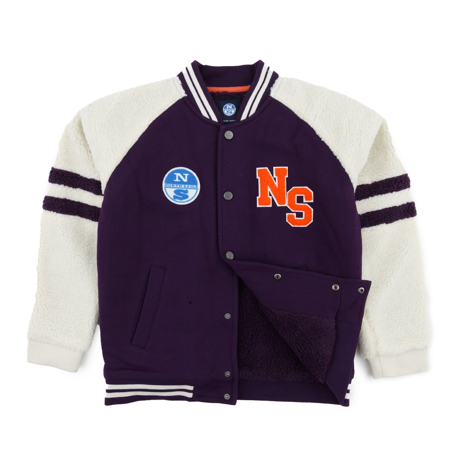 Giubbotto viola con loghi a contrasto - annameglio.com abbigliamento moda