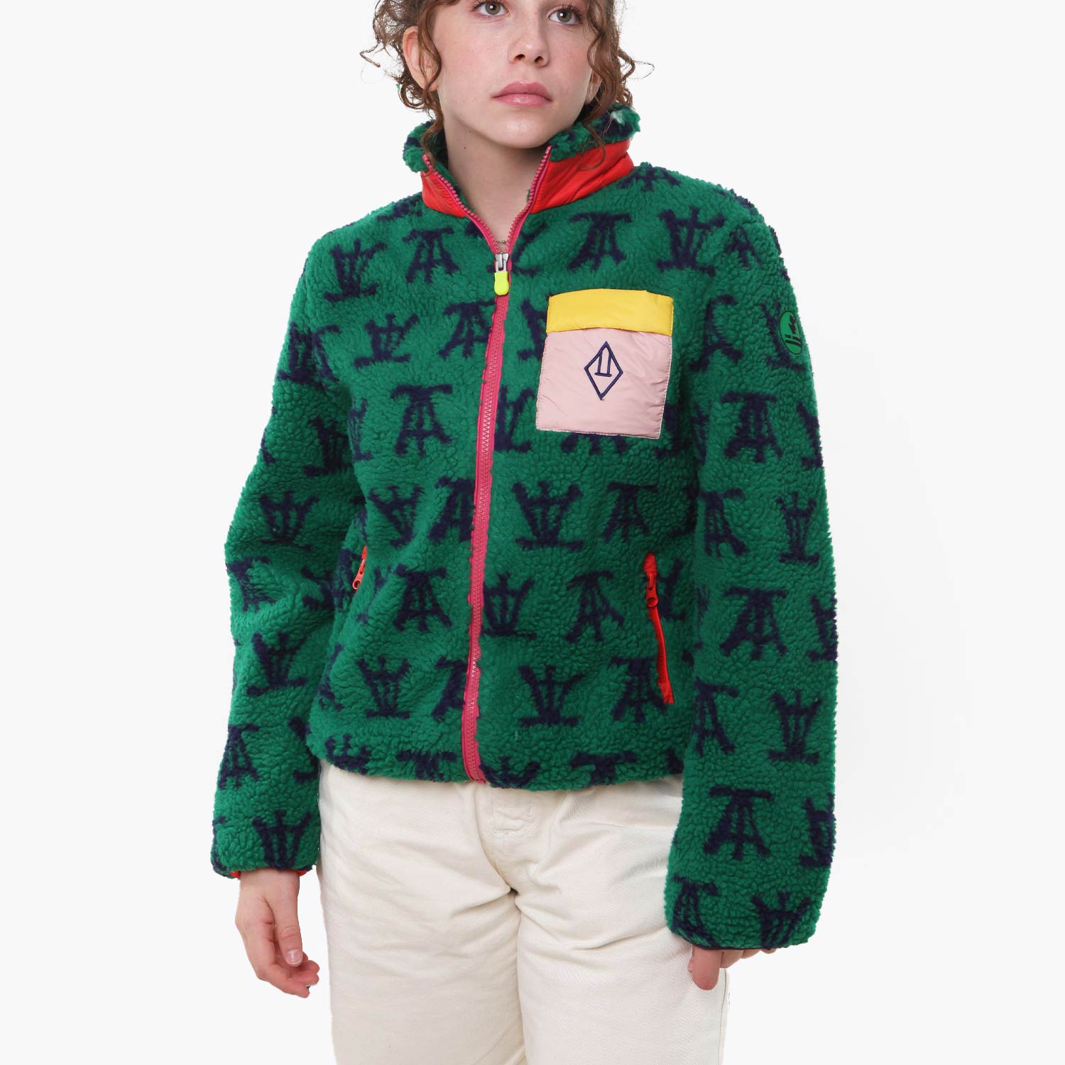 Giacca unisex Sheep verde e multicolor - annameglio.com abbigliamento moda