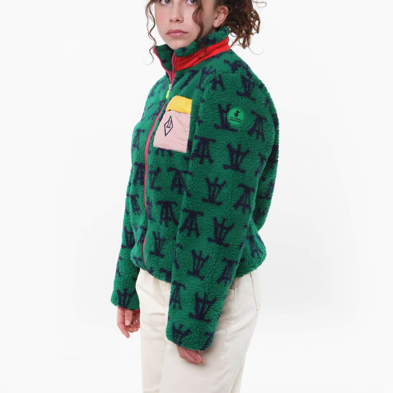 Giacca unisex Sheep verde e multicolor - annameglio.com abbigliamento moda