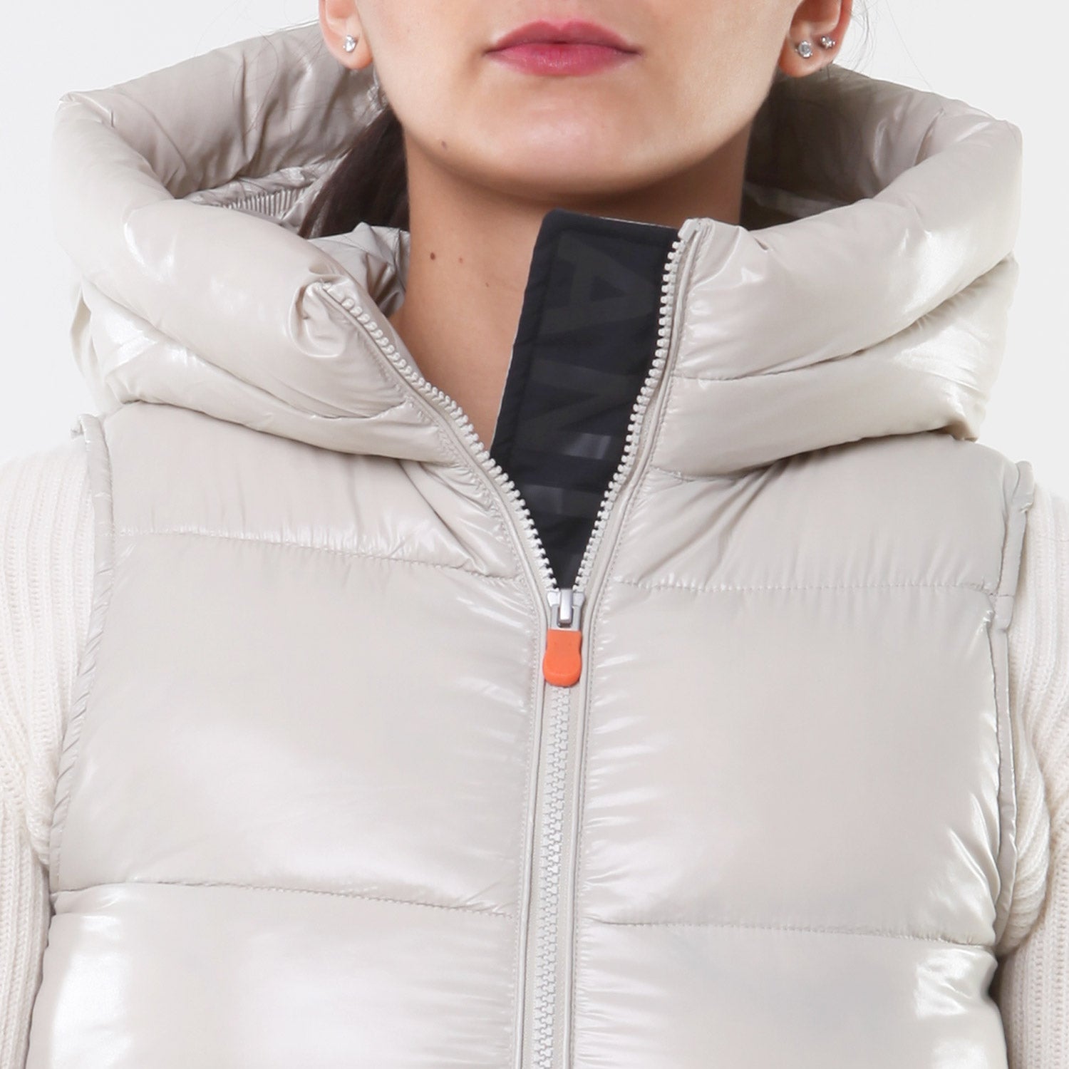 Piumino gilet Uma beige chiaro semilucido - annameglio.com abbigliamento moda