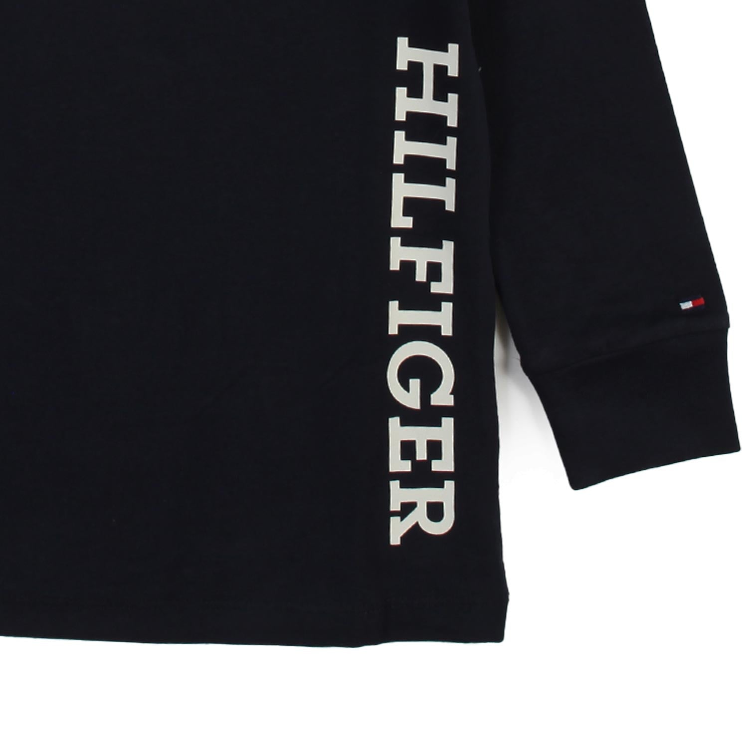 T-shirt lunga Tommy blu con logo bianco - annameglio.com abbigliamento moda