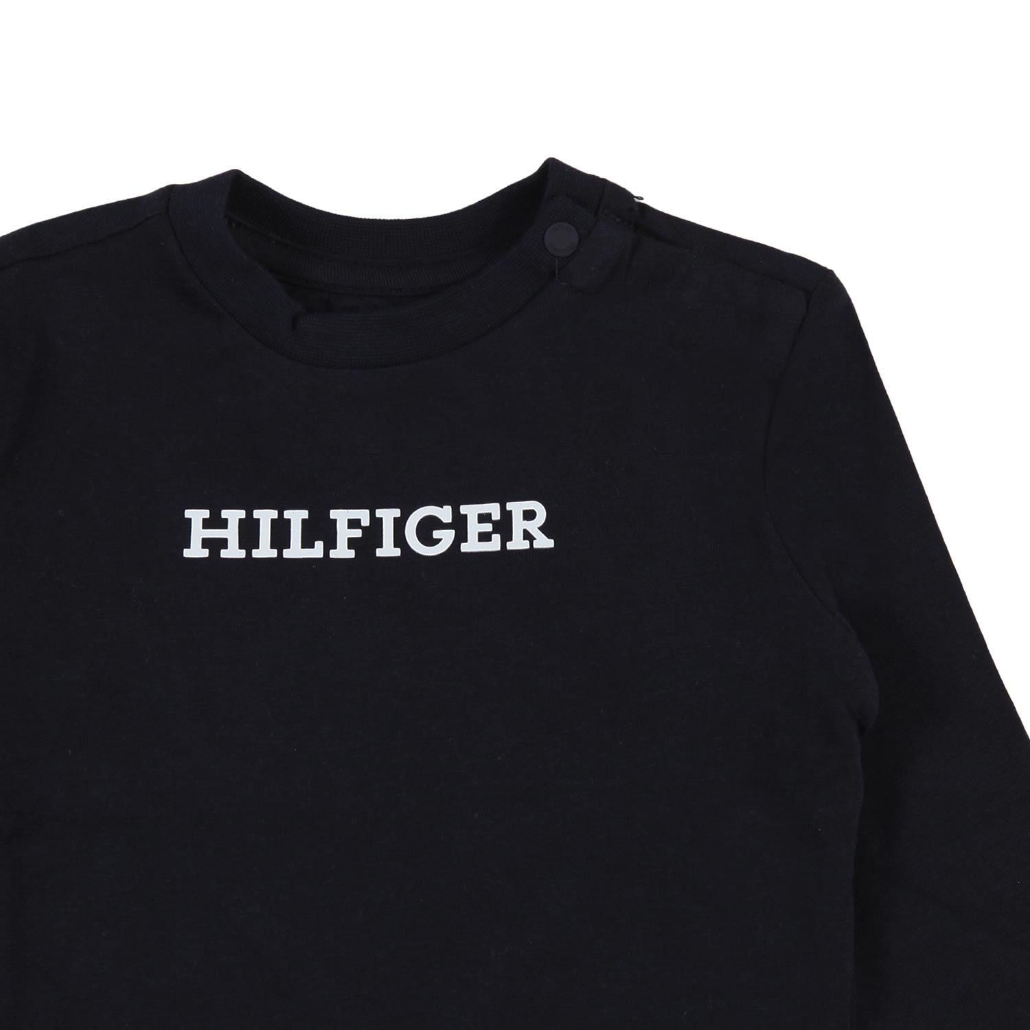 Baby T-shirt lunga blu con logo Hilfiger bianco - annameglio.com abbigliamento moda