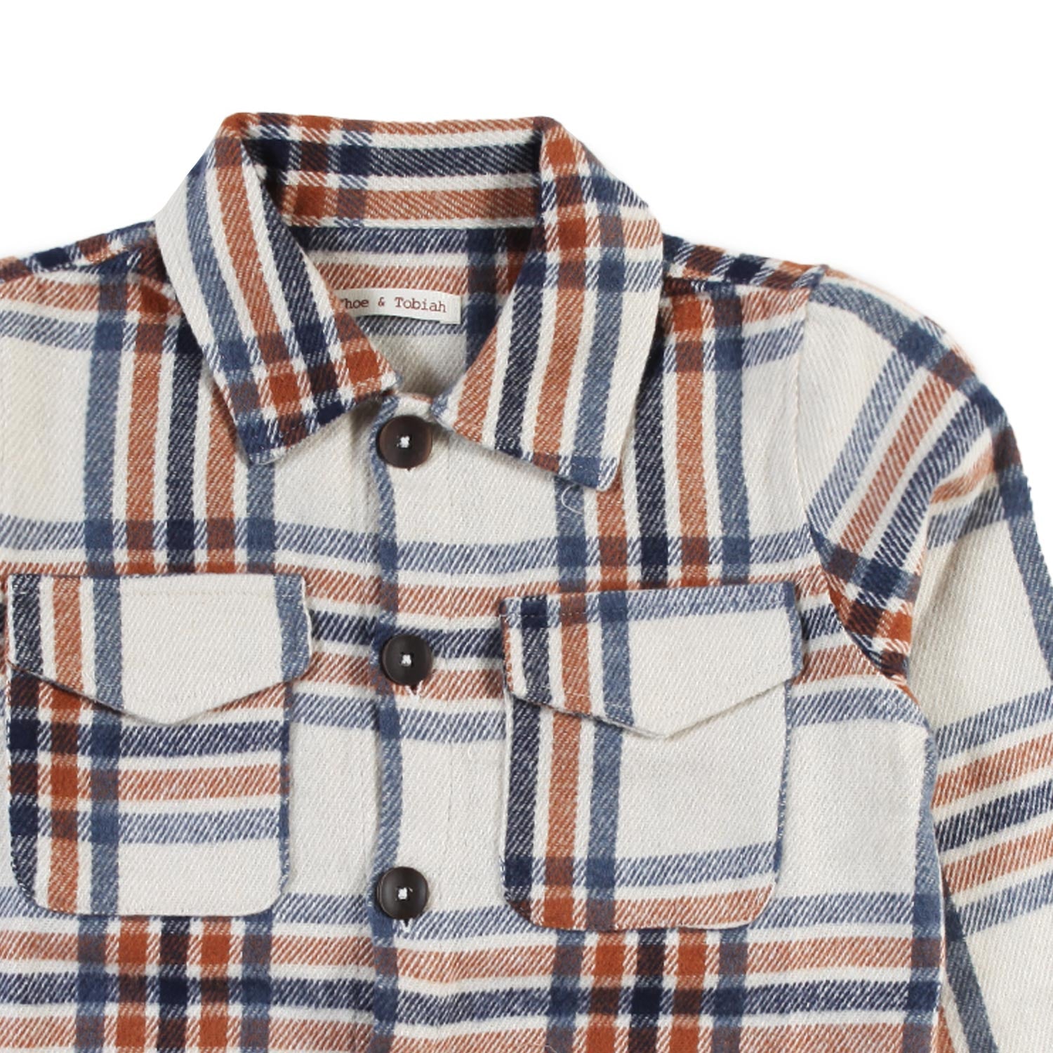 Camicia tartan Zhoe e Tobiah panna e blu Bambino - annameglio.com abbigliamento moda