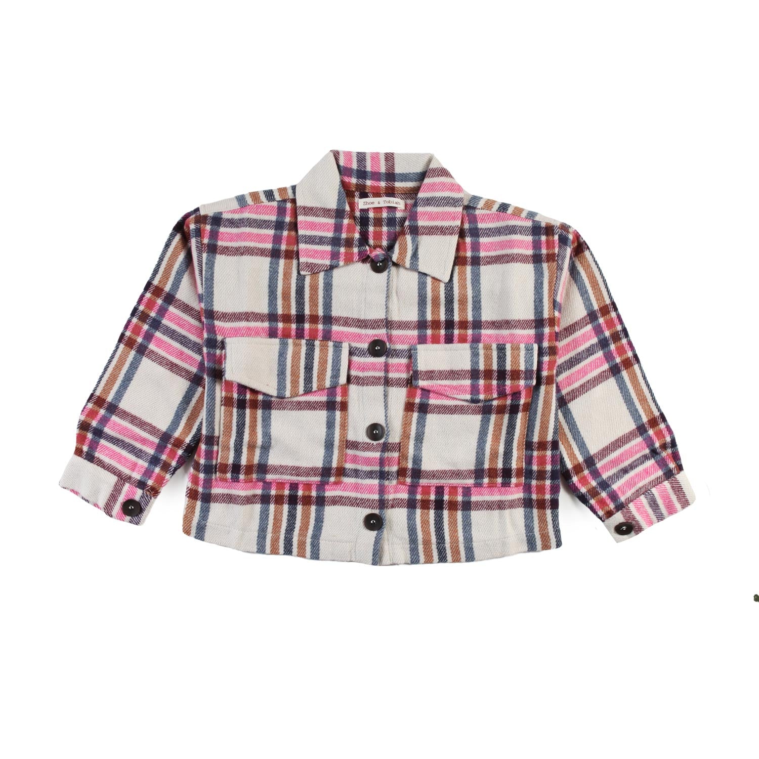 Camicia tartan Zhoe e Tobiah panna e rosa Bambina - annameglio.com abbigliamento moda
