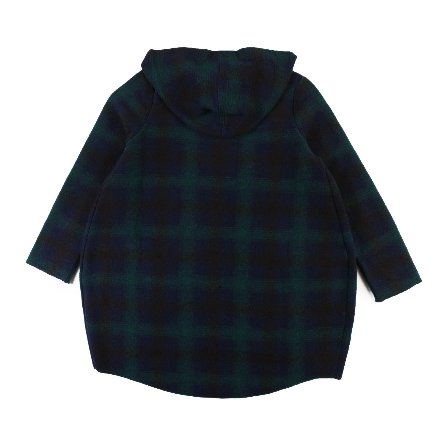 Cappotto Angel verde e blu a quadri con cappuccio - annameglio.com abbigliamento moda