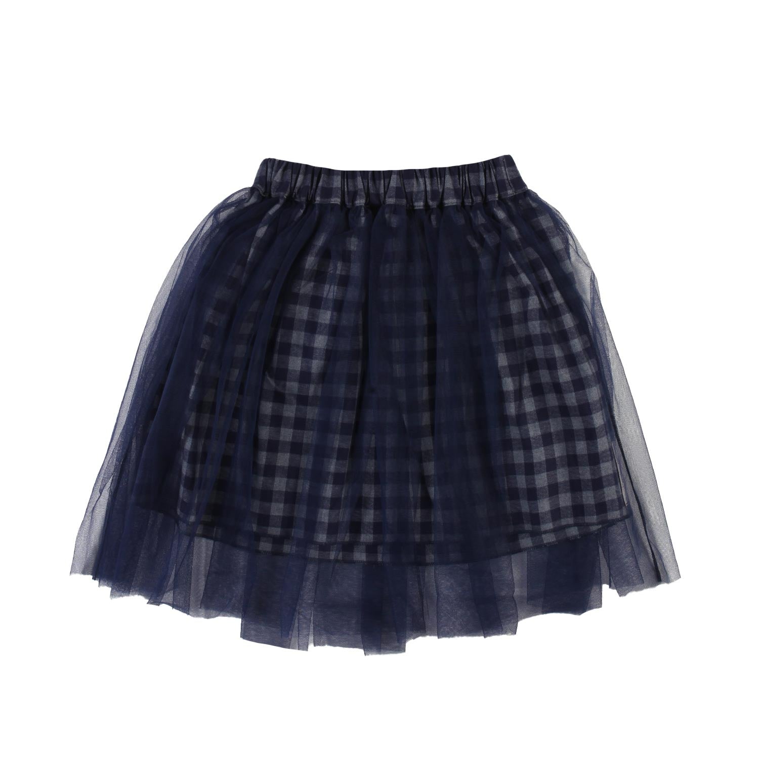 Gonna tulle Vida blu e grigia vichy Bambina - annameglio.com abbigliamento moda