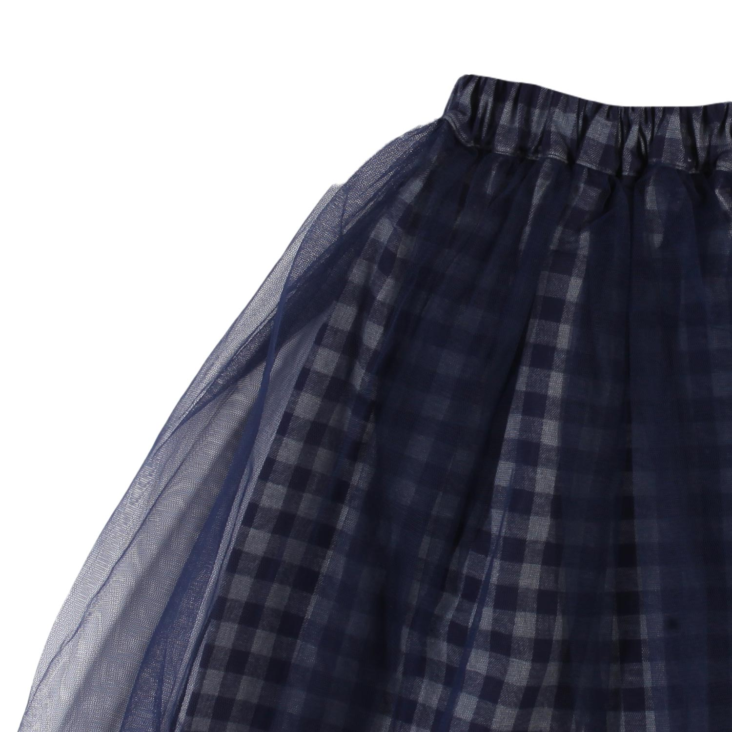 Gonna tulle Vida blu e grigia vichy Bambina - annameglio.com abbigliamento moda