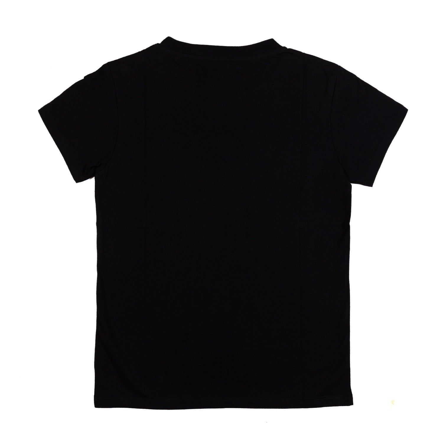 T-SHIRT NERA CON LOGO E BOTTONI ORO BAMBINA - annameglio.com abbigliamento moda