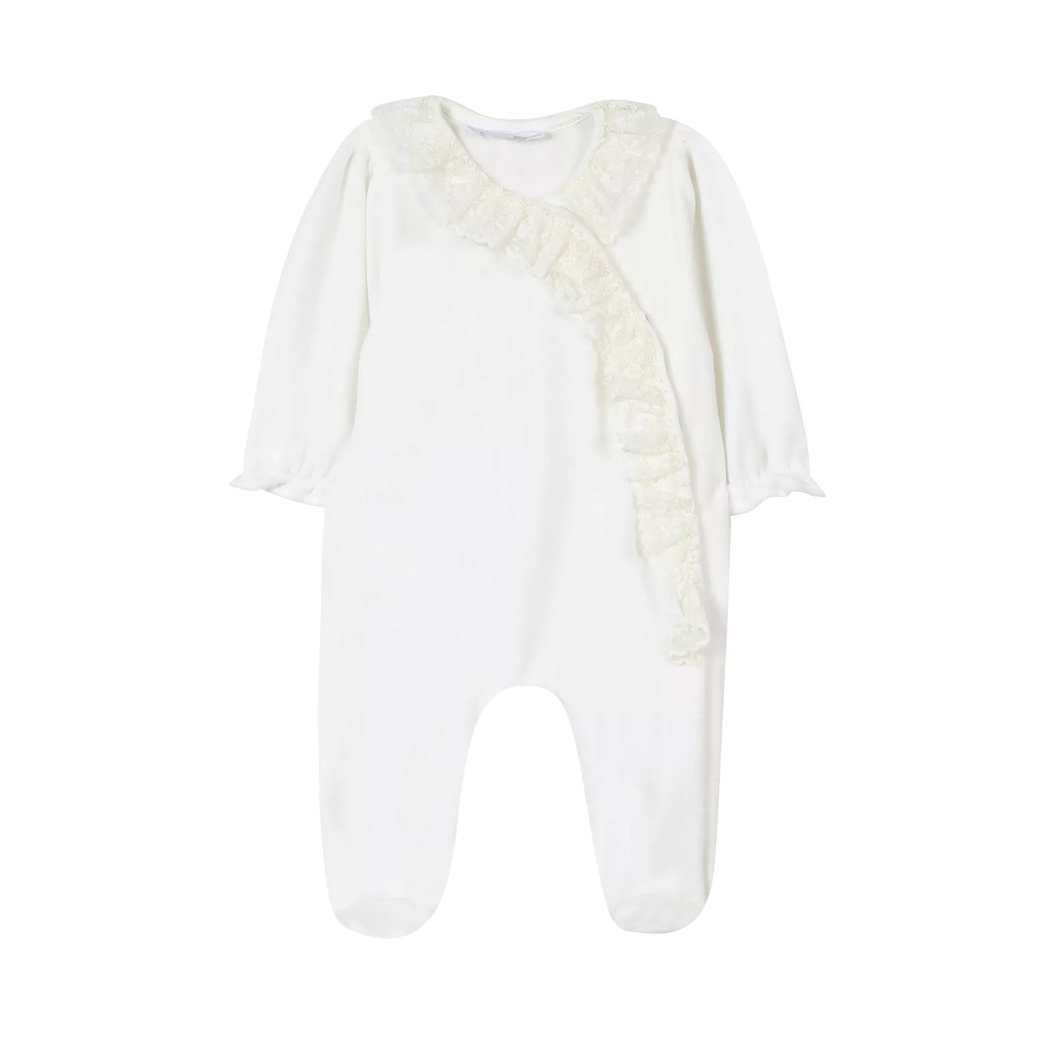 Tutina bianca in pizzo per neonate - annameglio.com abbigliamento moda