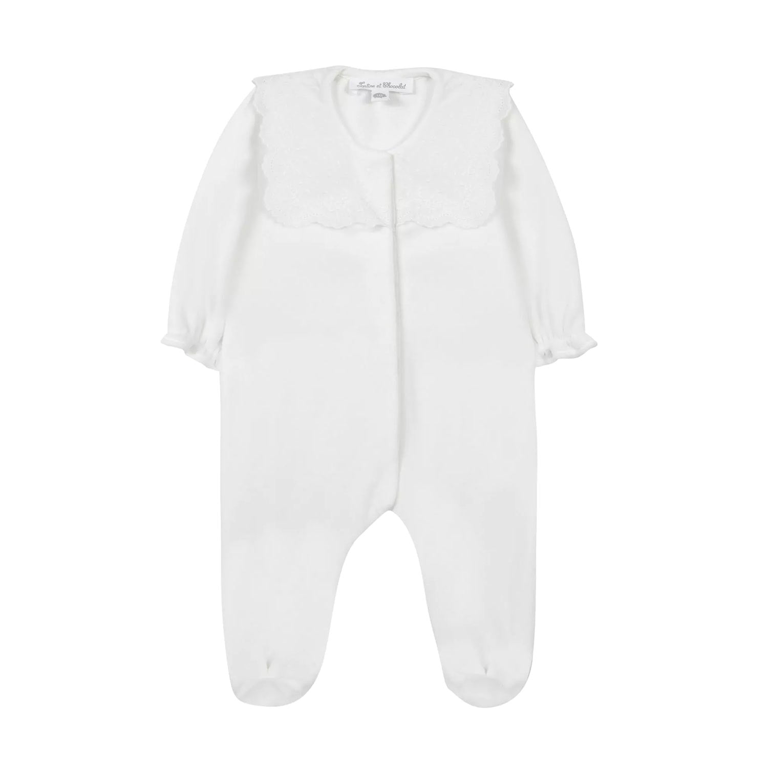 Tutina bianco panna in ciniglia per neonate - annameglio.com abbigliamento moda