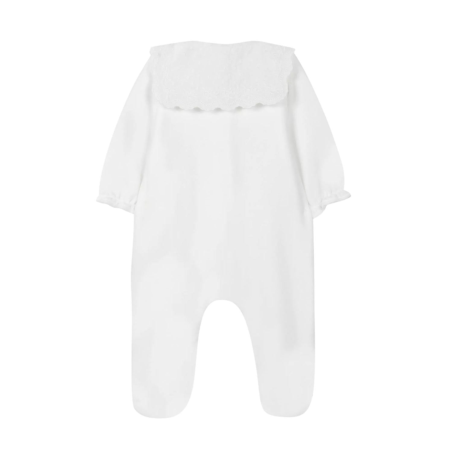 Tutina bianco panna in ciniglia per neonate - annameglio.com abbigliamento moda