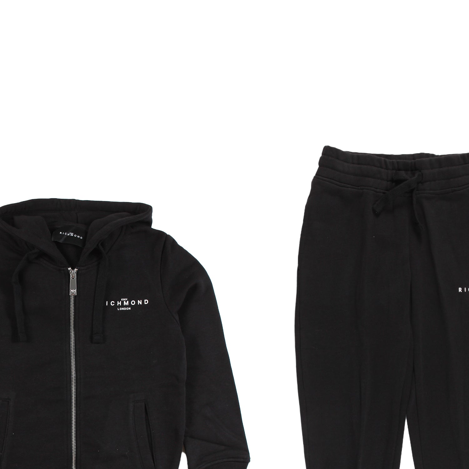 SET FELPA NERA E PANTALONE CON LOGO - annameglio.com abbigliamento moda