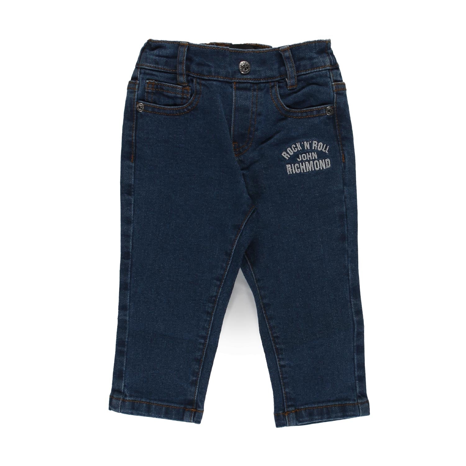 Jeans denim blu con ricamo logo - annameglio.com abbigliamento moda