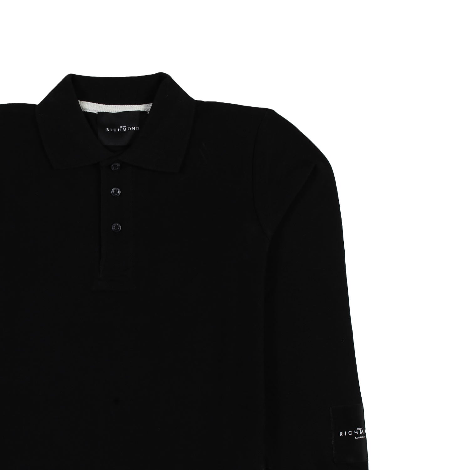 Polo lunga JRK nera con patch logo - annameglio.com abbigliamento moda