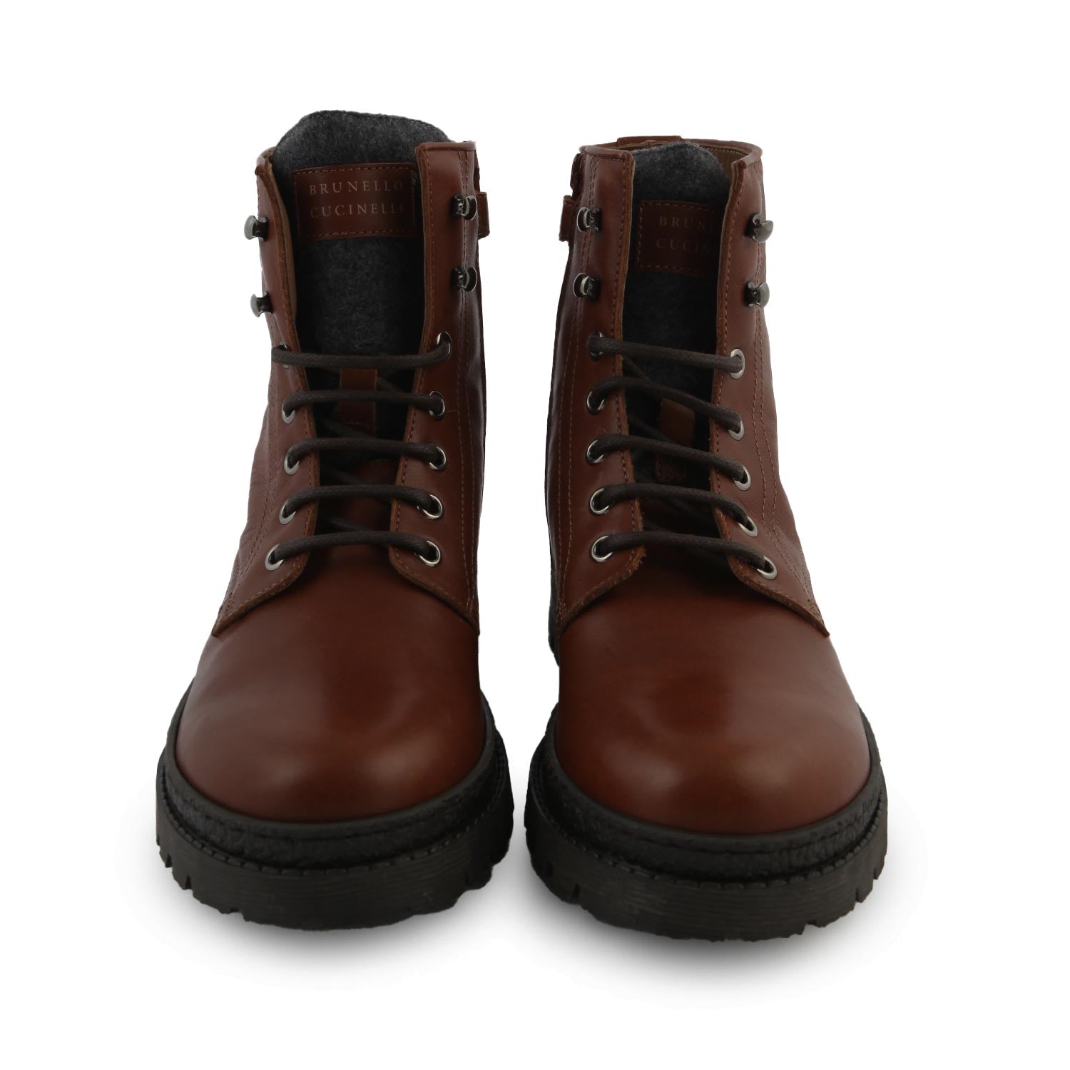 Stivaletti Brunello Cucinelli in pelle marrone - annameglio.com abbigliamento moda