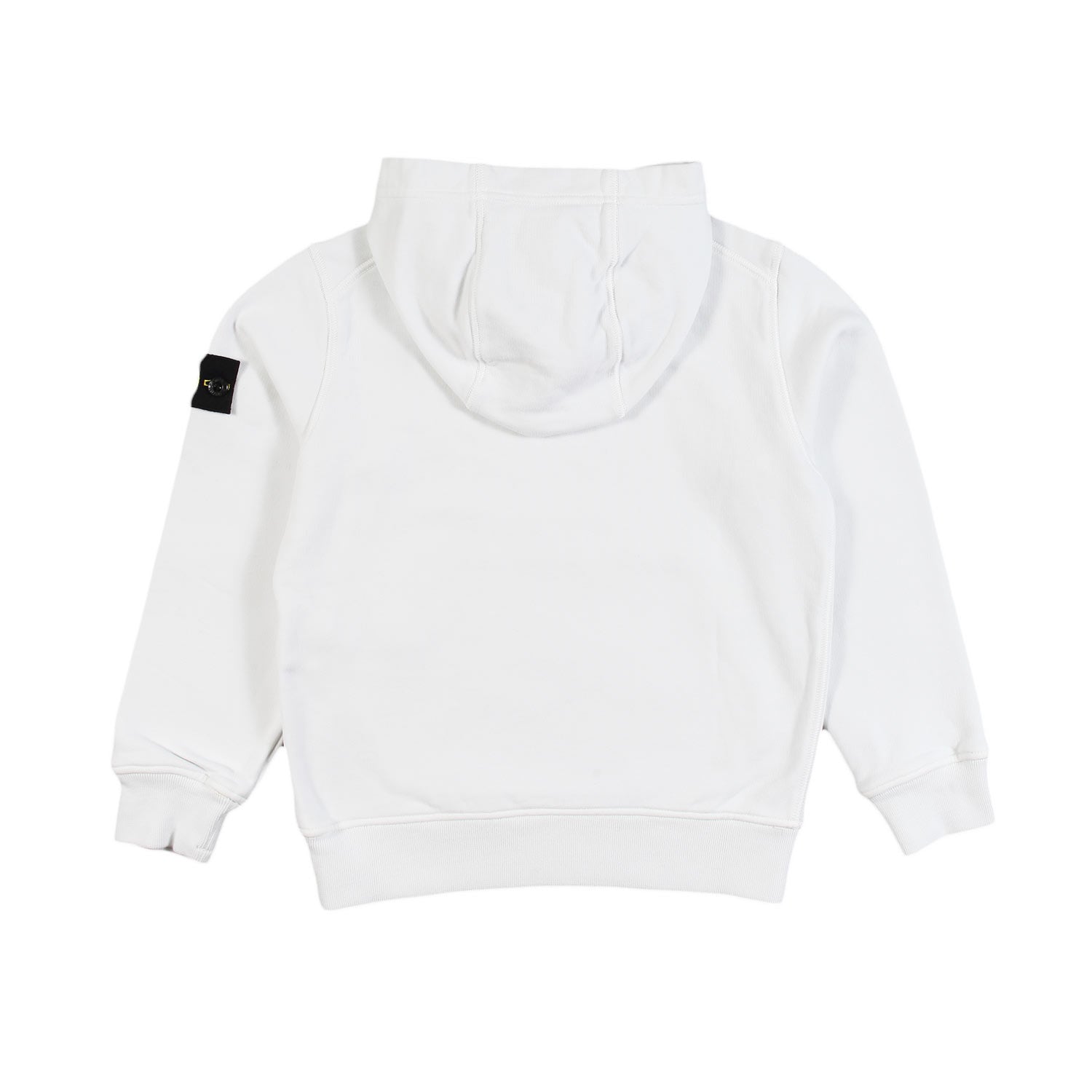 Felpa hoodie bianca con patch Compass Stone Island - annameglio.com abbigliamento moda