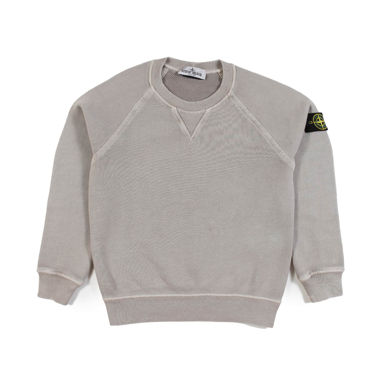 Felpa Stone Island beige con patch Compass - annameglio.com abbigliamento moda