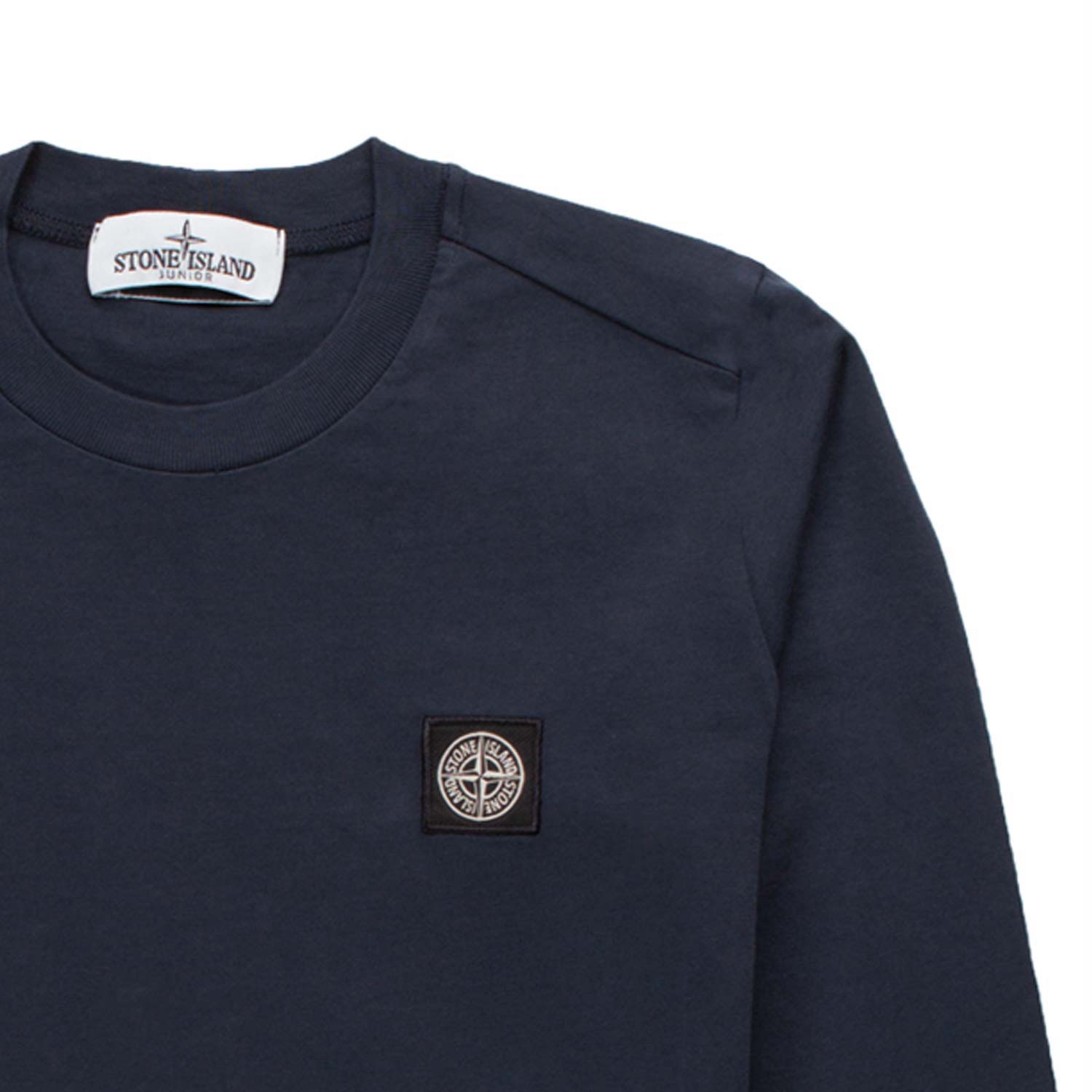 T-shirt lunga blu scuro con patch Compass - annameglio.com abbigliamento moda