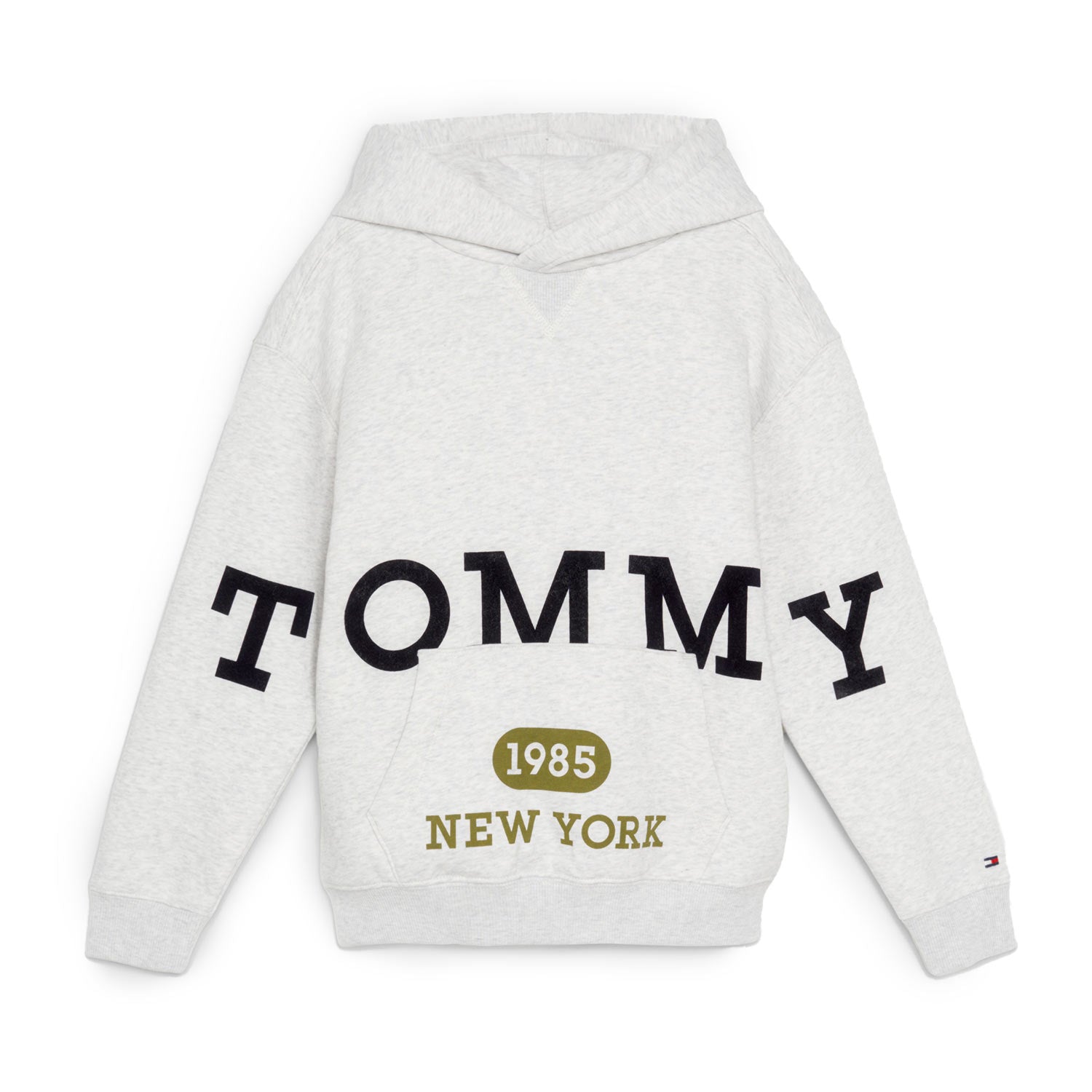 Felpa Grigia Logo Hoodie - annameglio.com abbigliamento moda