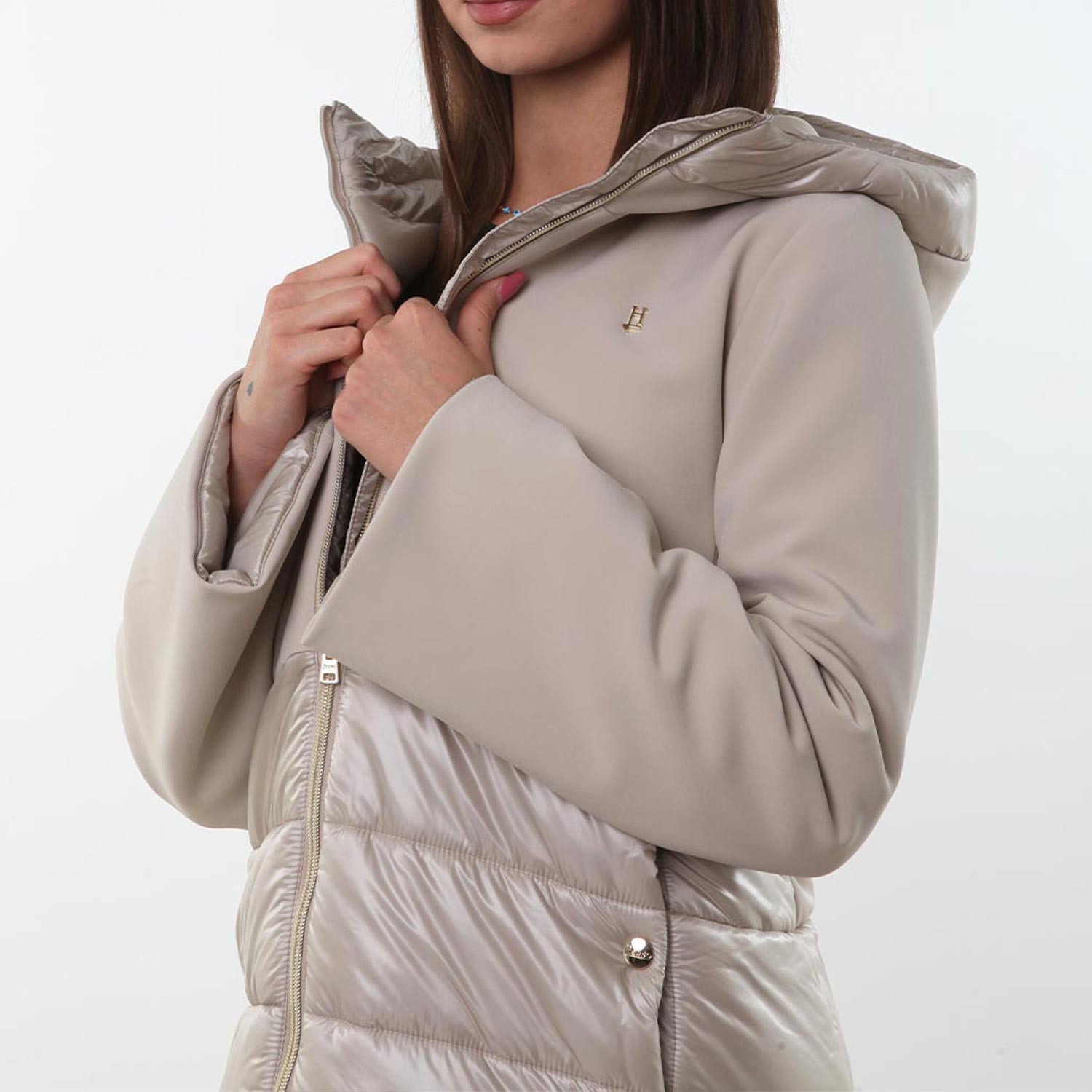 Parka bimateriale Herno beige Ragazza - annameglio.com abbigliamento moda