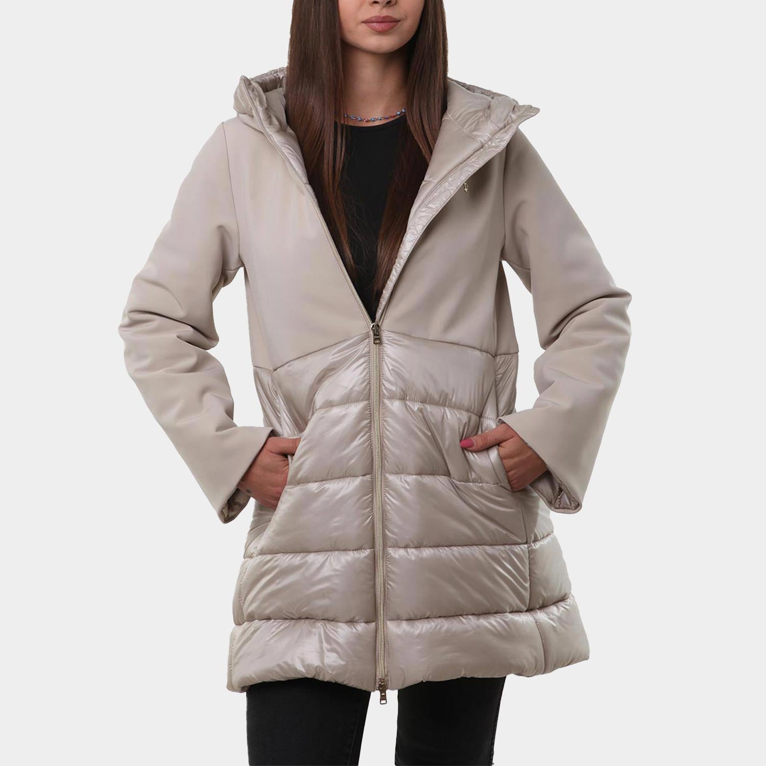 Parka bimateriale Herno beige Ragazza - annameglio.com abbigliamento moda