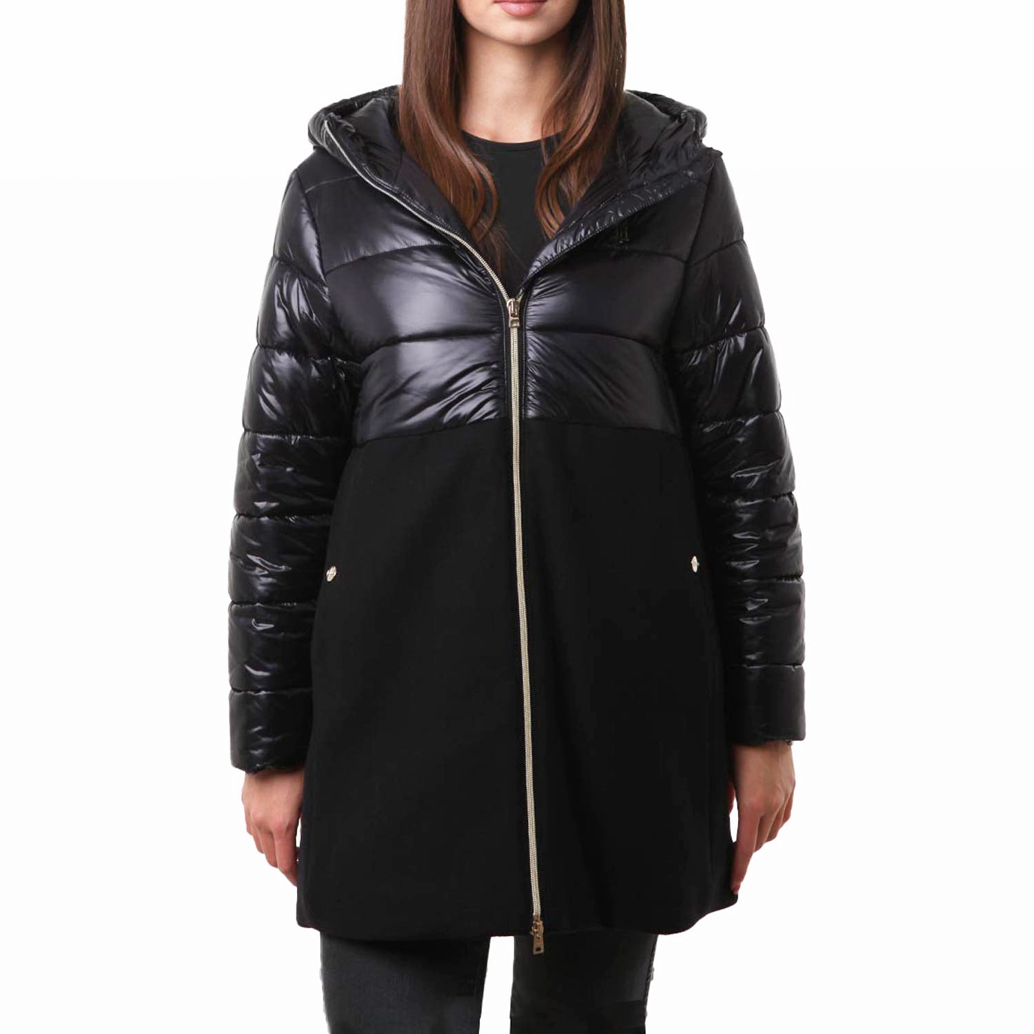 Parka nylon-ecowool Herno nero Ragazza - annameglio.com abbigliamento moda