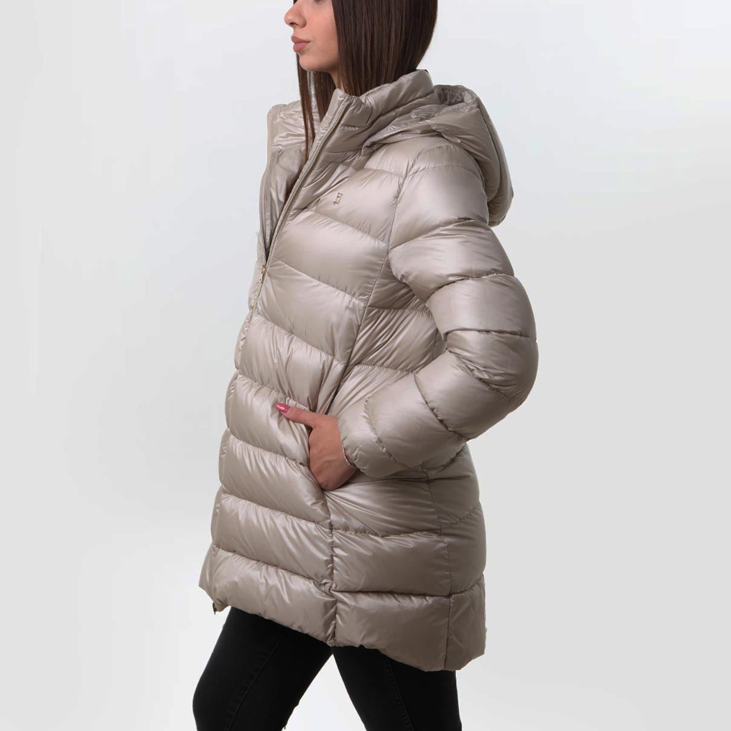 Piumino lungo Herno beige chantilly Ragazza - annameglio.com abbigliamento moda