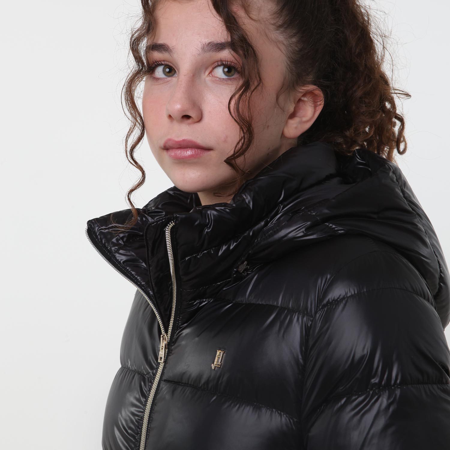 Piumino lungo Herno nero Ragazza - annameglio.com abbigliamento moda