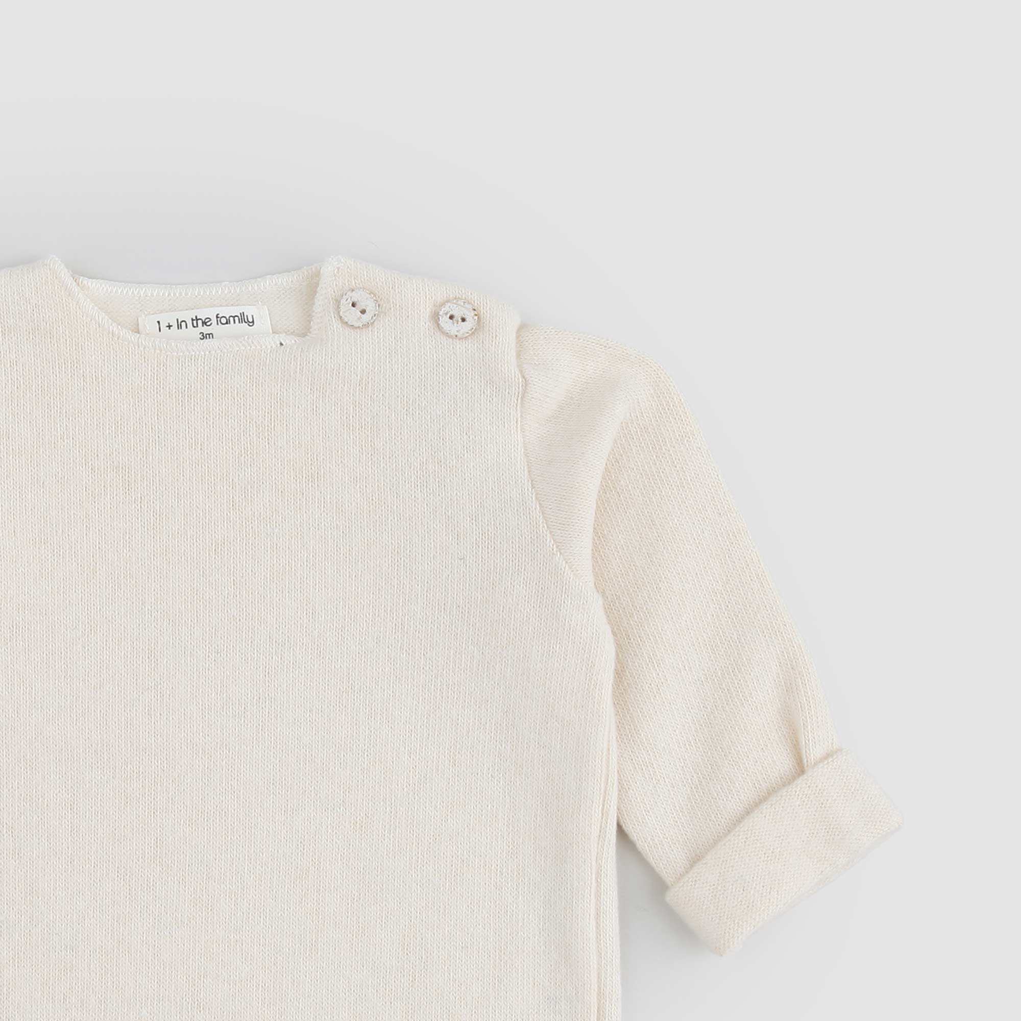 Maglia interlock Chapin panna ecru Neonata - annameglio.com abbigliamento moda