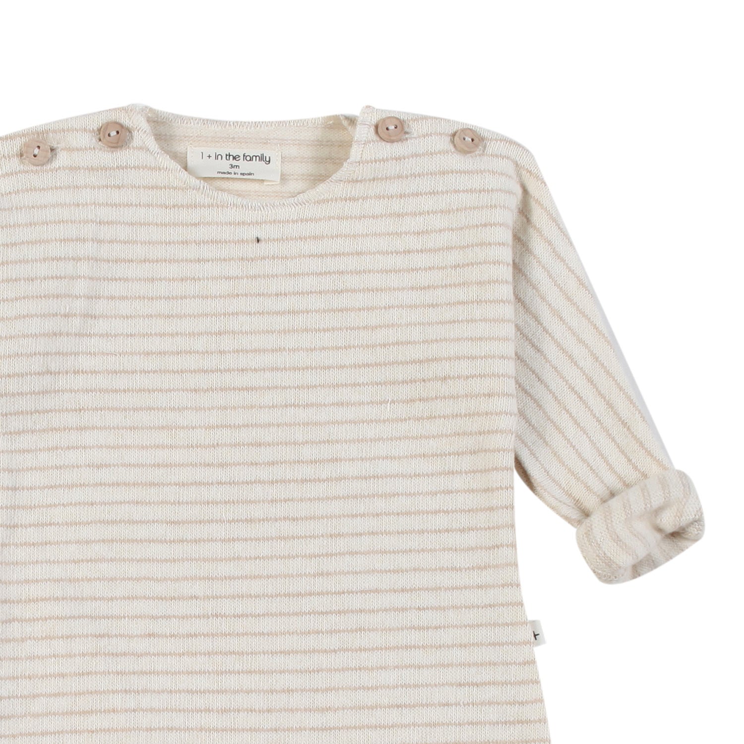 Tutina unisex Porthos panna a righe ecru - annameglio.com abbigliamento moda