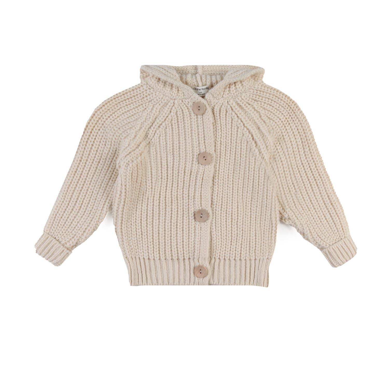 Cardigan Ross ecru con cappuccio Bimbo e Bimba - annameglio.com abbigliamento moda