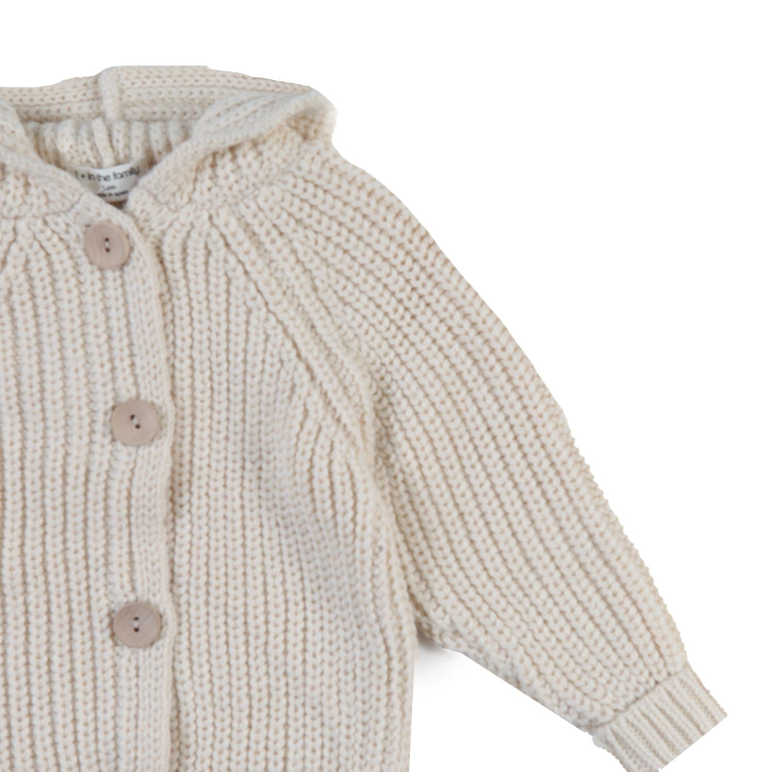 Cardigan Ross ecru con cappuccio Bimbo e Bimba - annameglio.com abbigliamento moda