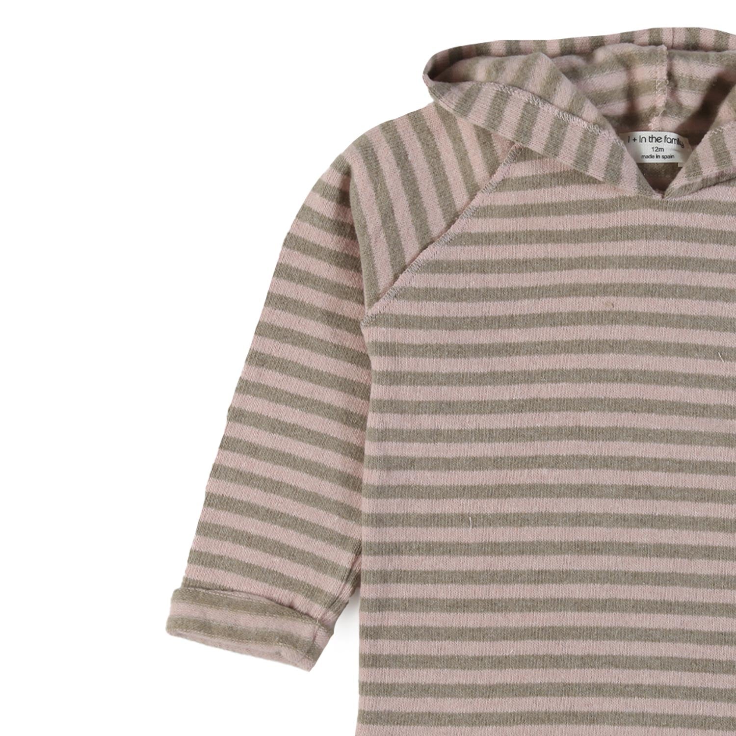 Maglia hoodie Leandre rosa e tortora Bimba Neonata - annameglio.com abbigliamento moda