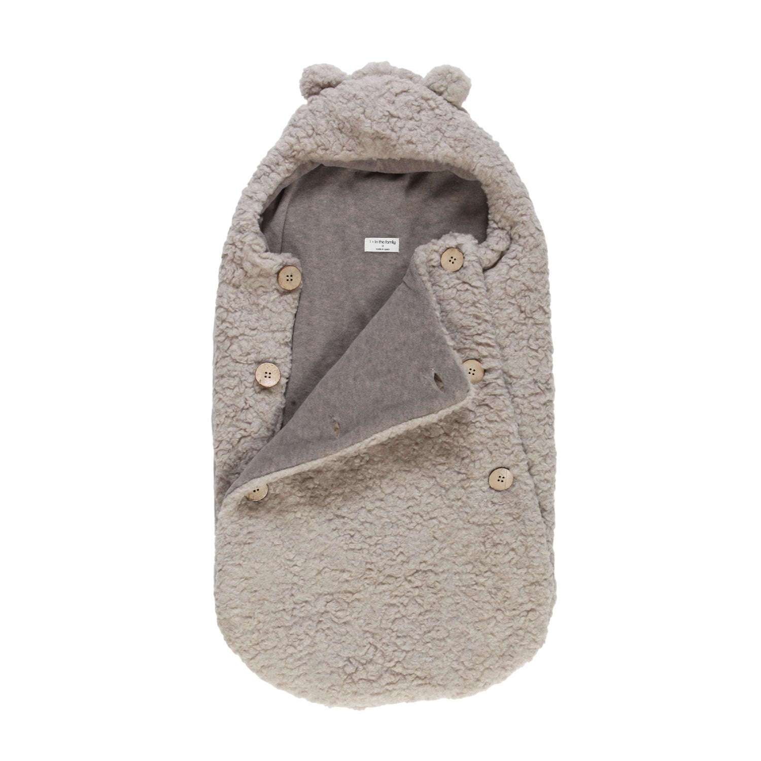Sacco nanna teddy Aran tortora unisex - annameglio.com abbigliamento moda