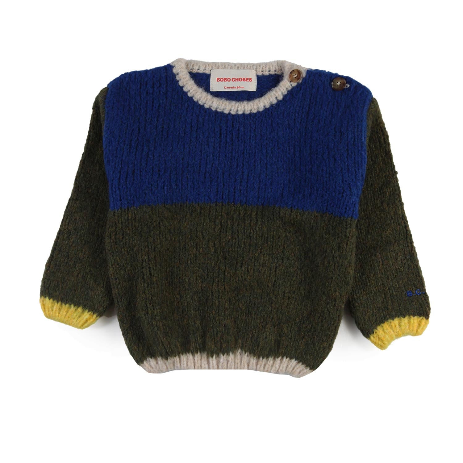 Pullover BC verde khaki e blu royal Bimbo e Bimba - annameglio.com abbigliamento moda