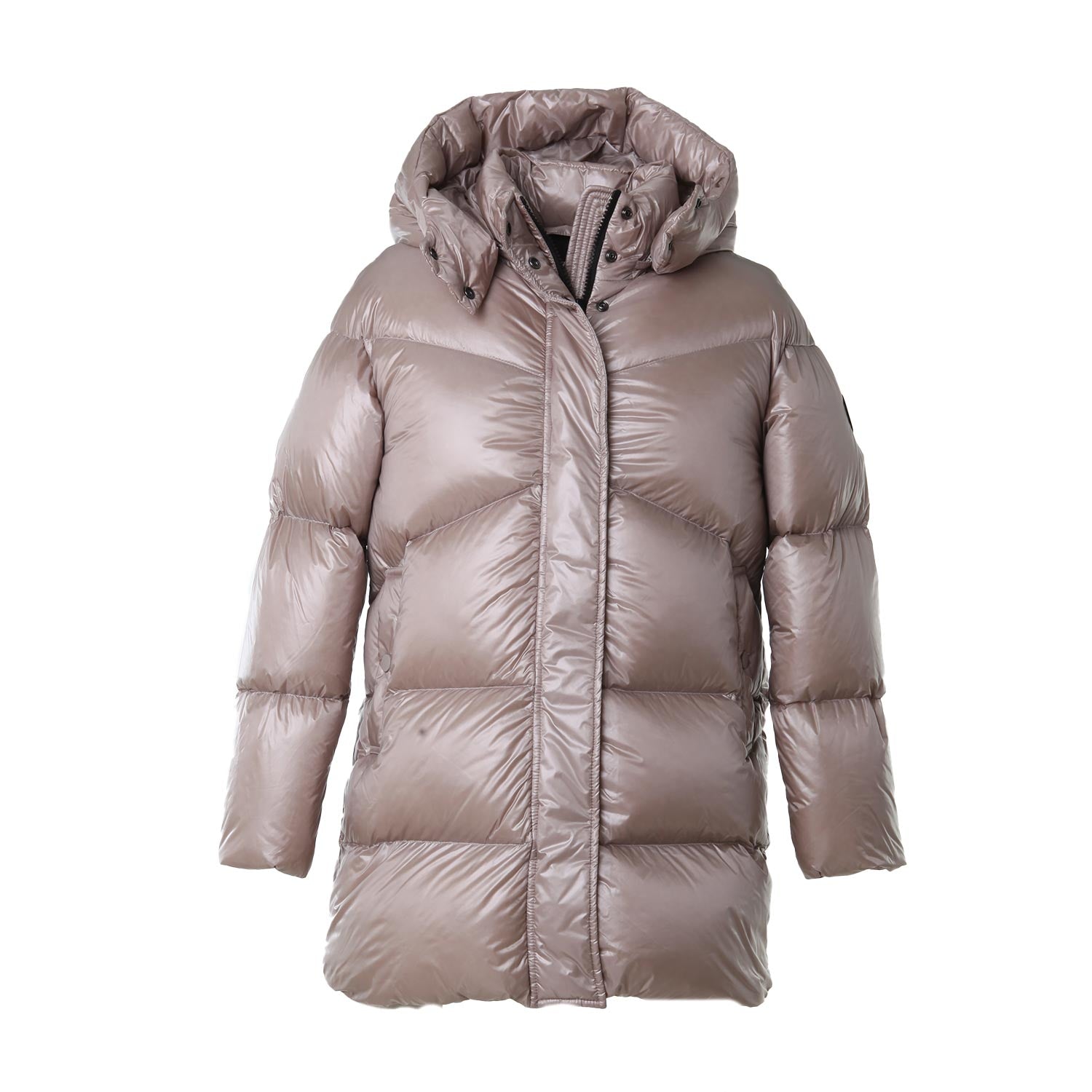 Piumino Aliquippa tortora satinato Bambina Ragazza - annameglio.com abbigliamento moda