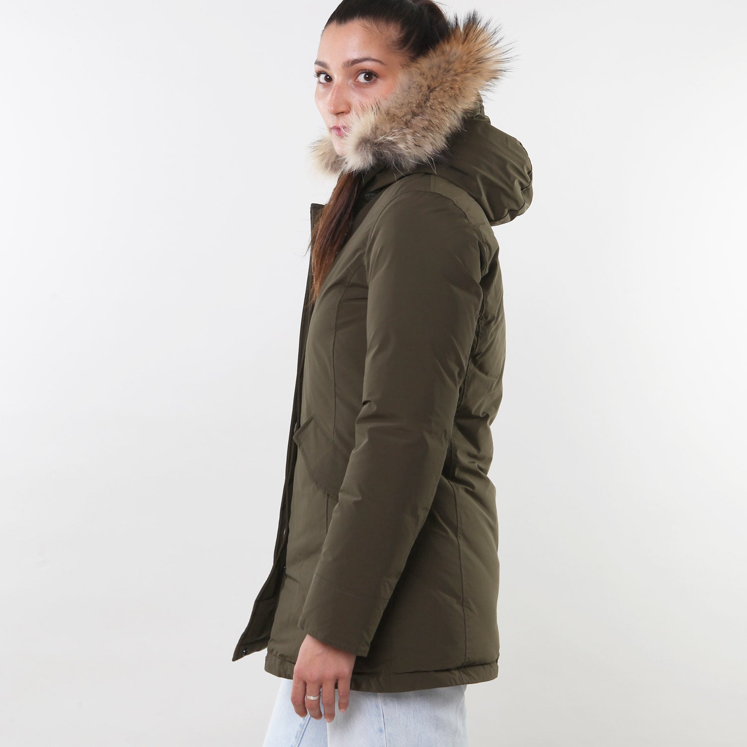 Arctic Parka Luxury Raccoon verde scuro Ragazza - annameglio.com abbigliamento moda