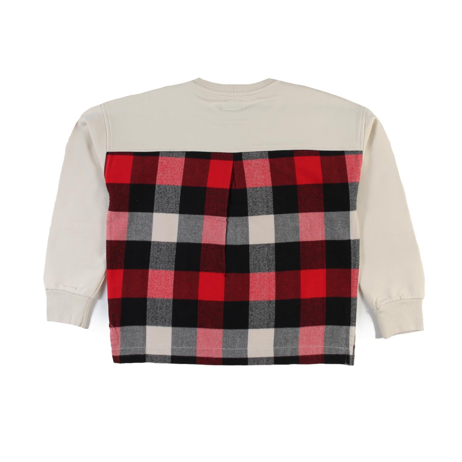 Felpa Woolrich panna e quadri rosso-neri - annameglio.com abbigliamento moda