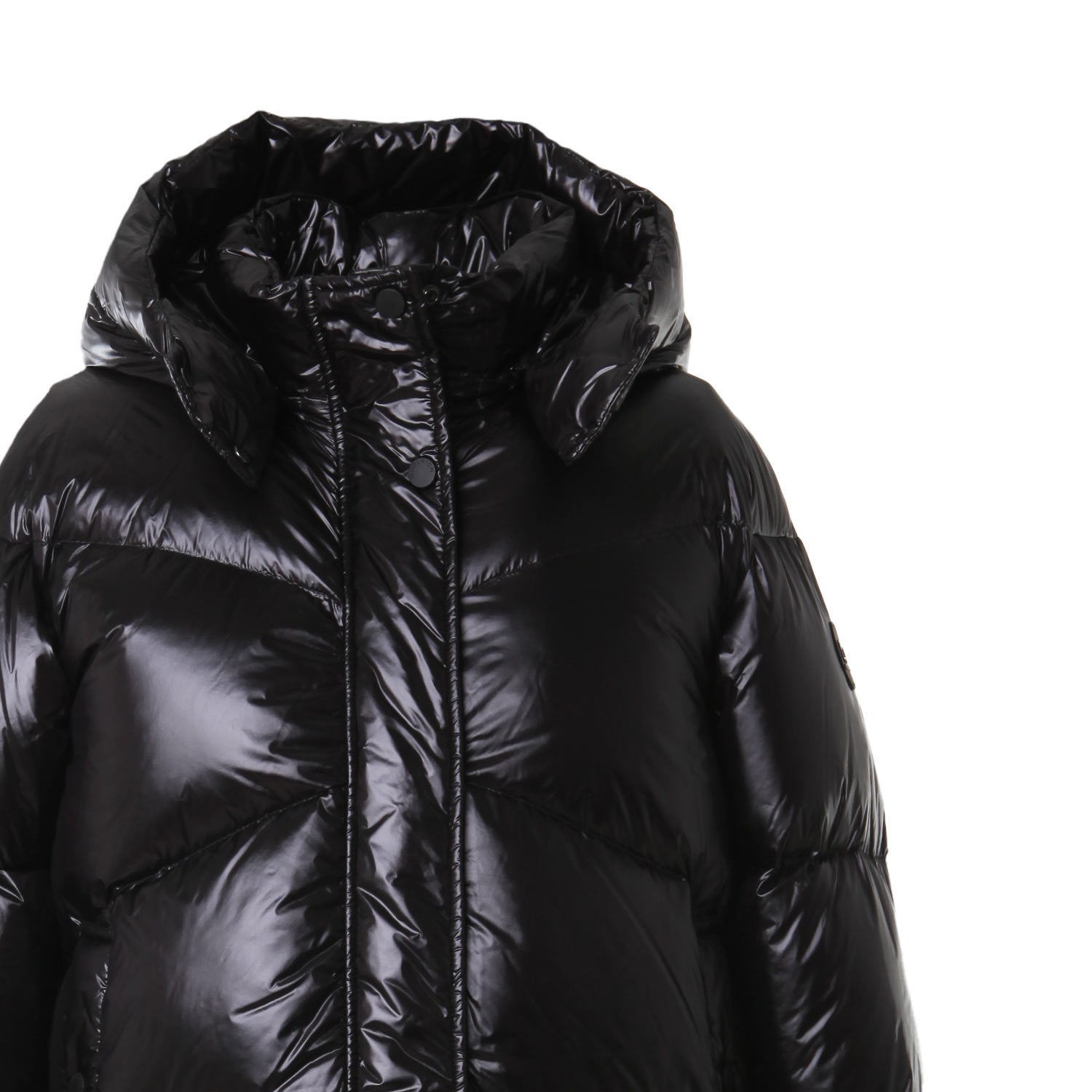 Piumino Aliquippa nero satinato Bambina Ragazza - annameglio.com abbigliamento moda