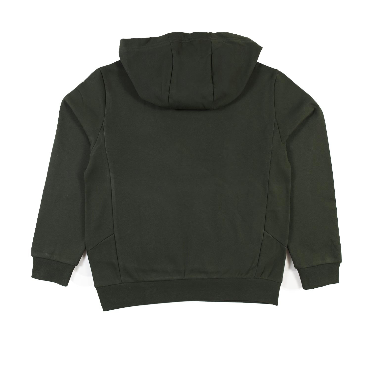 Felpa hoodie verde army con logo EA7 silver e nero - annameglio.com abbigliamento moda