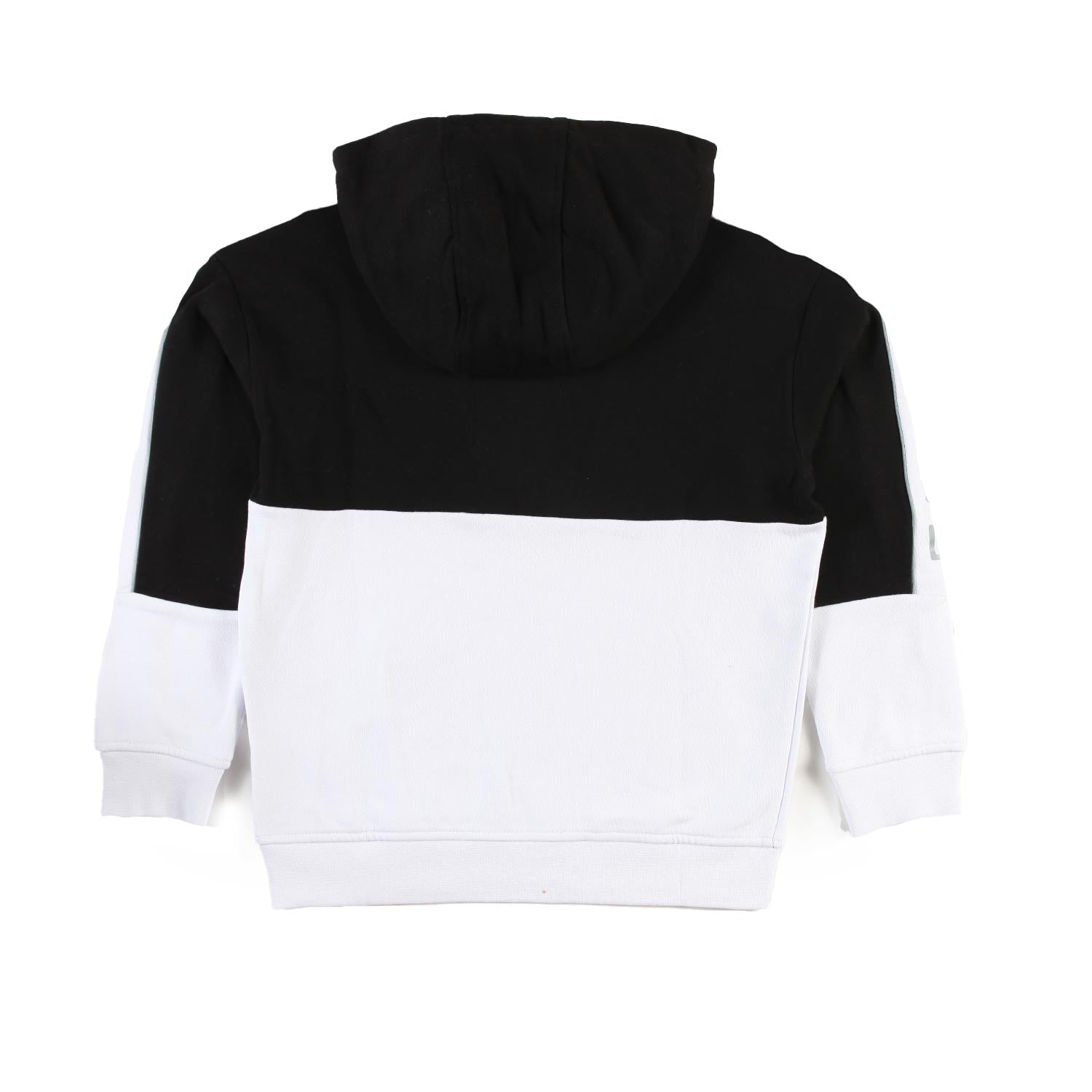 Felpa hoodie bianca e nera con logo EA7 argento - annameglio.com abbigliamento moda