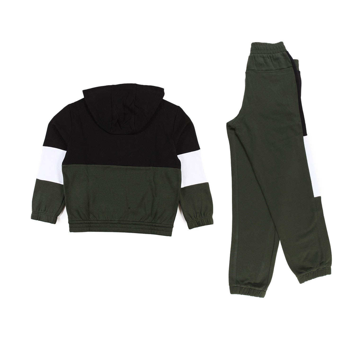 Tuta hoodie EA7 2 pezzi nera, verde e bianca - annameglio.com abbigliamento moda