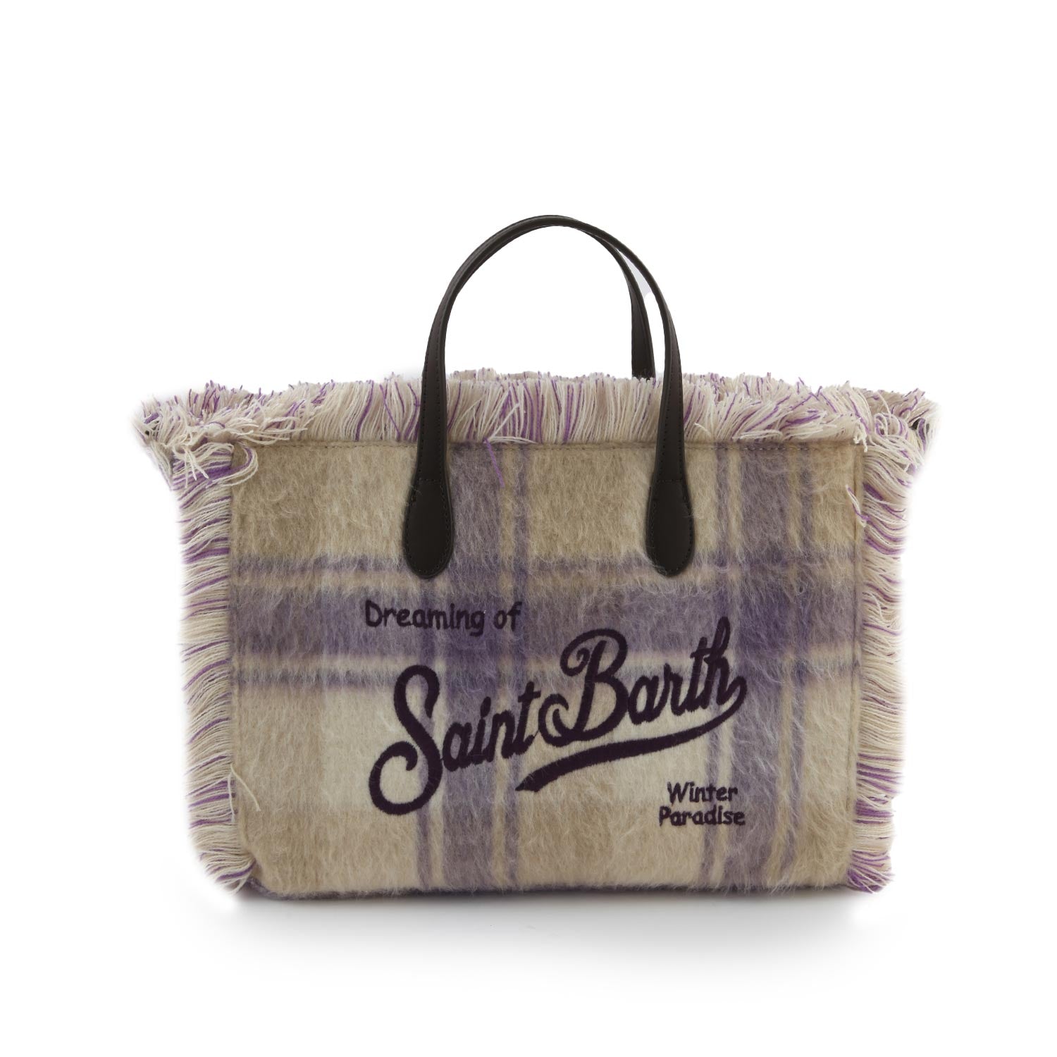 Borsa Colette New Tartan panna e lilla - annameglio.com abbigliamento moda