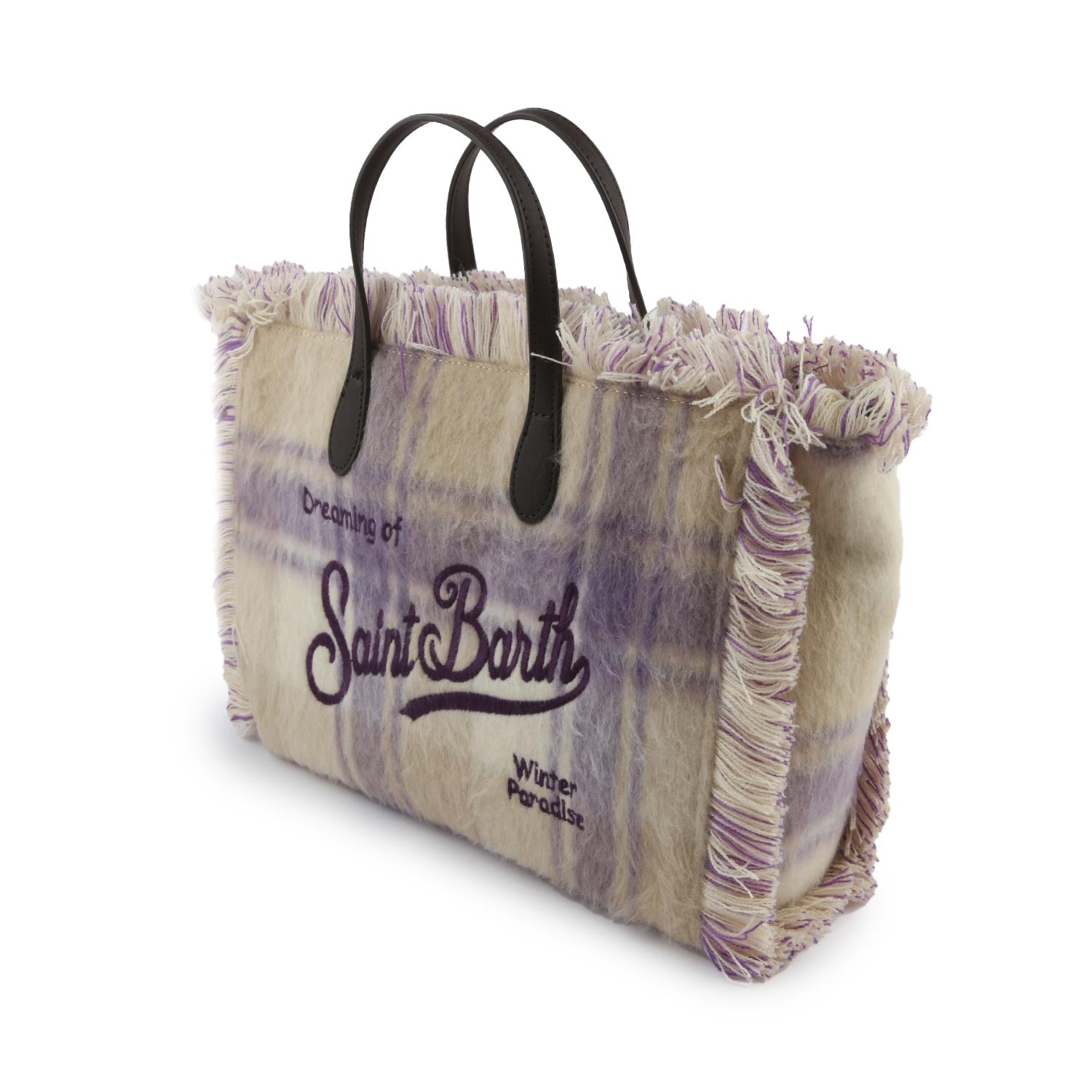 Borsa Colette New Tartan panna e lilla - annameglio.com abbigliamento moda