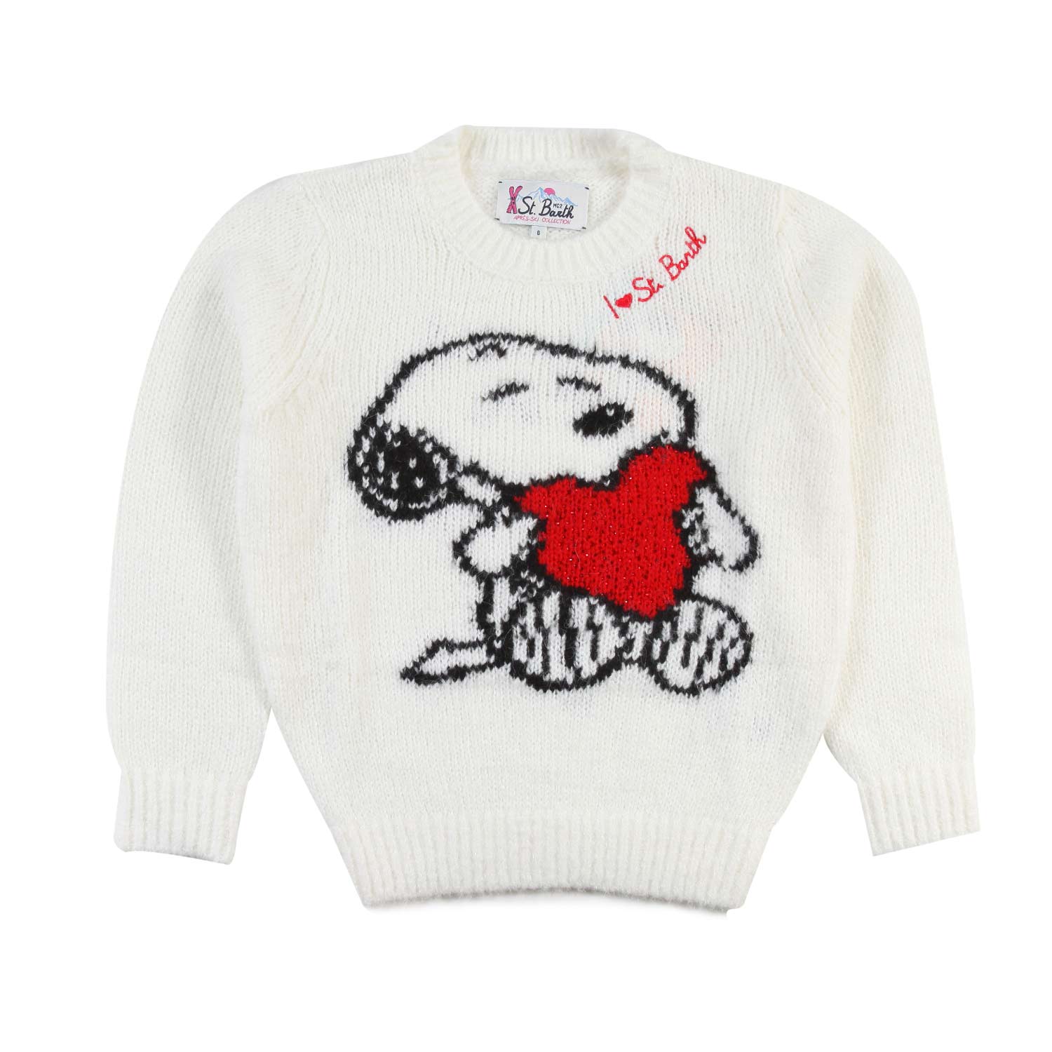 Maglione Snoopy Heart panna Bambina e Ragazza - annameglio.com abbigliamento moda