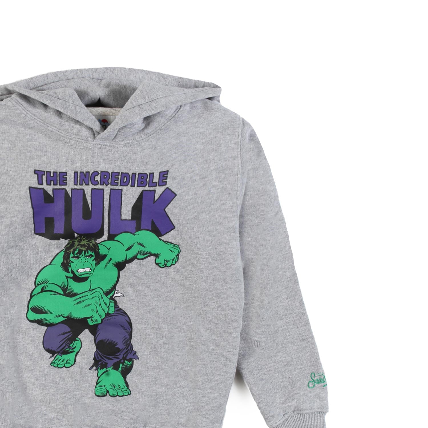 Felpa MC2 Hulk Smash grigia con cappuccio Bambino - annameglio.com abbigliamento moda